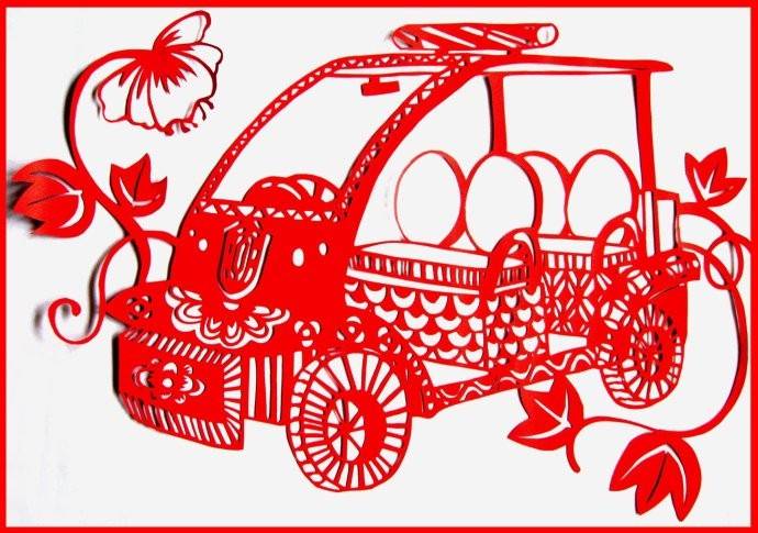 車型剪紙（益高考拉四座*車）